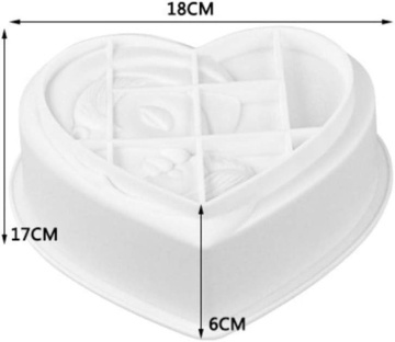 Formă silicon pentru tort în formă de inimă „Mama” – 17 × 18 × 6 cm