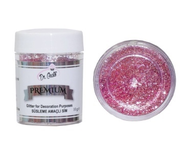 Glitter decor necomestibil - Roz - 10 g - Dr. Gusto