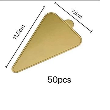 Monoportii aurii triunghiulare 11,5 x 7,5 cm - pachet 50 buc.