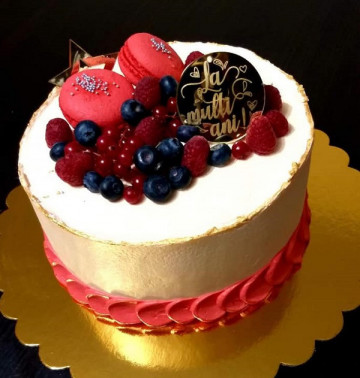 Set 10 cupcake topper "La multi ani" RGn