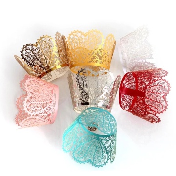 Set 10 invelitori decorative pentru briose - T090145 - Rosu – accesorii si ambalaje profesionale pentru cofetarie si patiserie