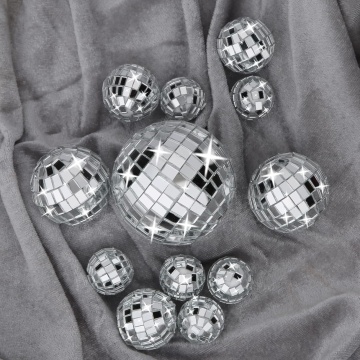 Set 12 sfere pentru ornat torturi - Disco - Argintiu
