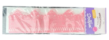 Set 3 dantele comestibile pentru decor - Model 2 - roz