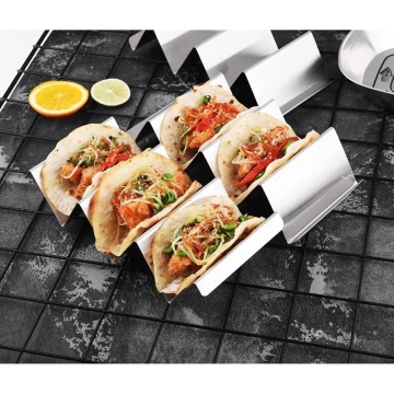 Suport taco din inox cu 4 compartimente – practic și ușor de folosit