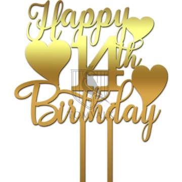 Topper tort aniversare Happy birthday ID3