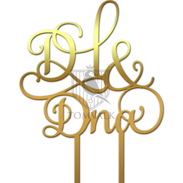 Topper tort nunta "Dl & Dna" sw2