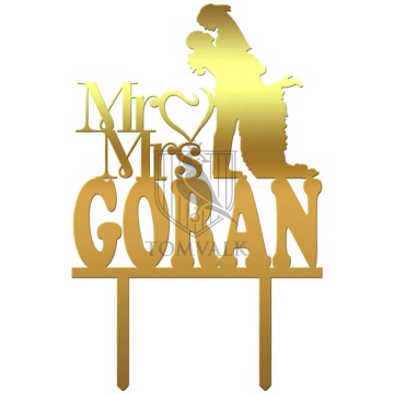 Topper tort nunta "Mr&Mrs" IX