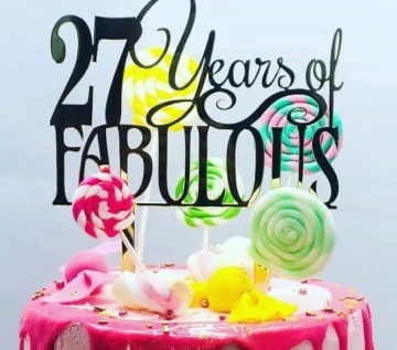 Topper tort personalizabil – Years of Fabulous VI - Img 4