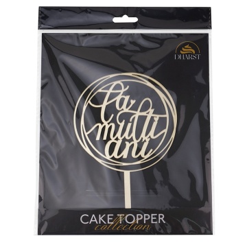 Cake Topper „La Multi Ani” – model cerc – Dharst