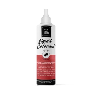 Colorant alimentar lichid hidrosolubil - Via Delle Arti - Strawberry Red - 250 gr
