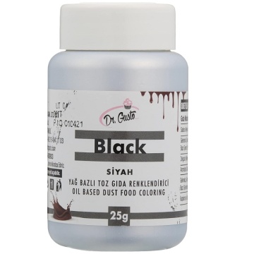 Colorant alimentar liposolubil - pudra - NEGRU - Dr. Gusto 25 gr