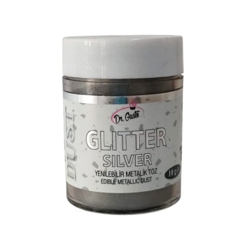 Colorant Pudra Metalizat - Dr. Gusto - 10 g - GLITTER ARGINTIU