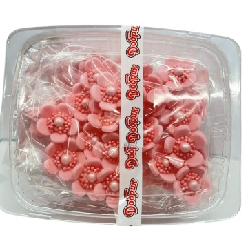Decoratiuni comestibile din zahar - set 20 Flori de iasomie - ROZ