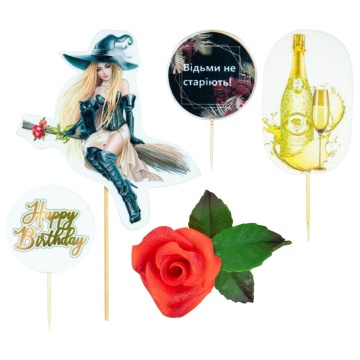 Decoratiuni comestibile din zahar - set "Vrajitoarele nu imbatranesc"