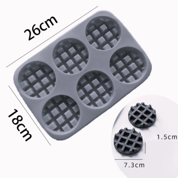 Forma de silicon pentru Waffe (goffre) - 6 cavitati - W01009
