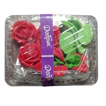 Pachet decoratiuni din zahar Buchet de trandafiri - Rosu