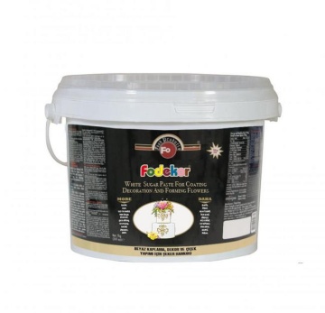 Pasta de zahar pentru acoperire, decor si flori - ALB - 7 KG - FoDekor