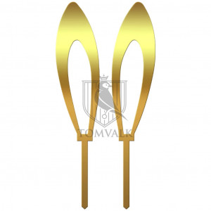 Set 2 urechiușe iepurași pentru tort Paște – decor vesel și tematic - Img 1