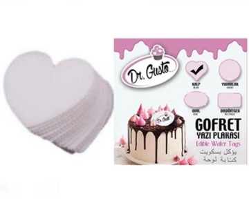 Set 24 placute inimi din vafa pentru mesaje tort - Dr Gusto