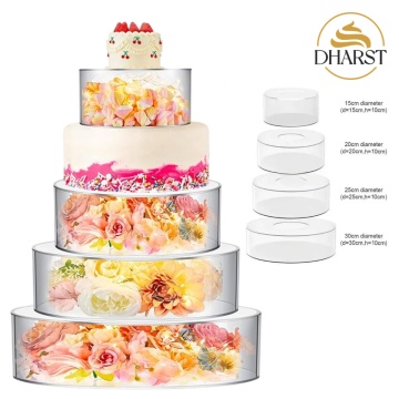 Set etaje false pentru tort, cilindrice – 4 piese (Ø 15, 20, 25, 30 cm) – Dharst