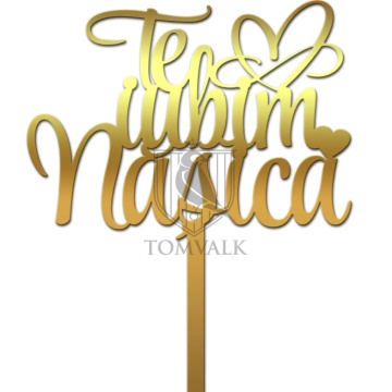 Topper pentru tort "Te iubim nasica"