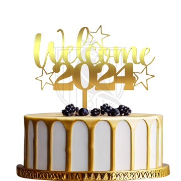 Topper pentru tort "Welcome 2024"