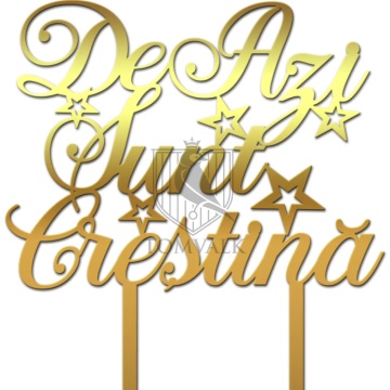 Topper tort "De azi sunt crestina" S2