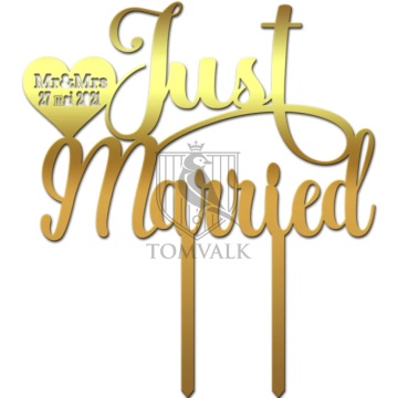 Topper tort nunta " Just married" Dd2