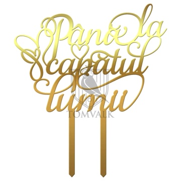 Topper tort "Pana la capatul lumii"
