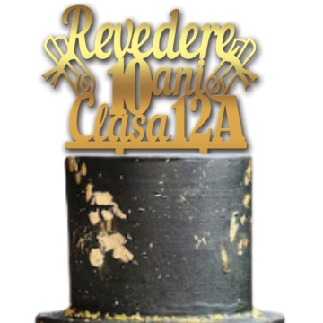 Topper tort "Revedere x ani"