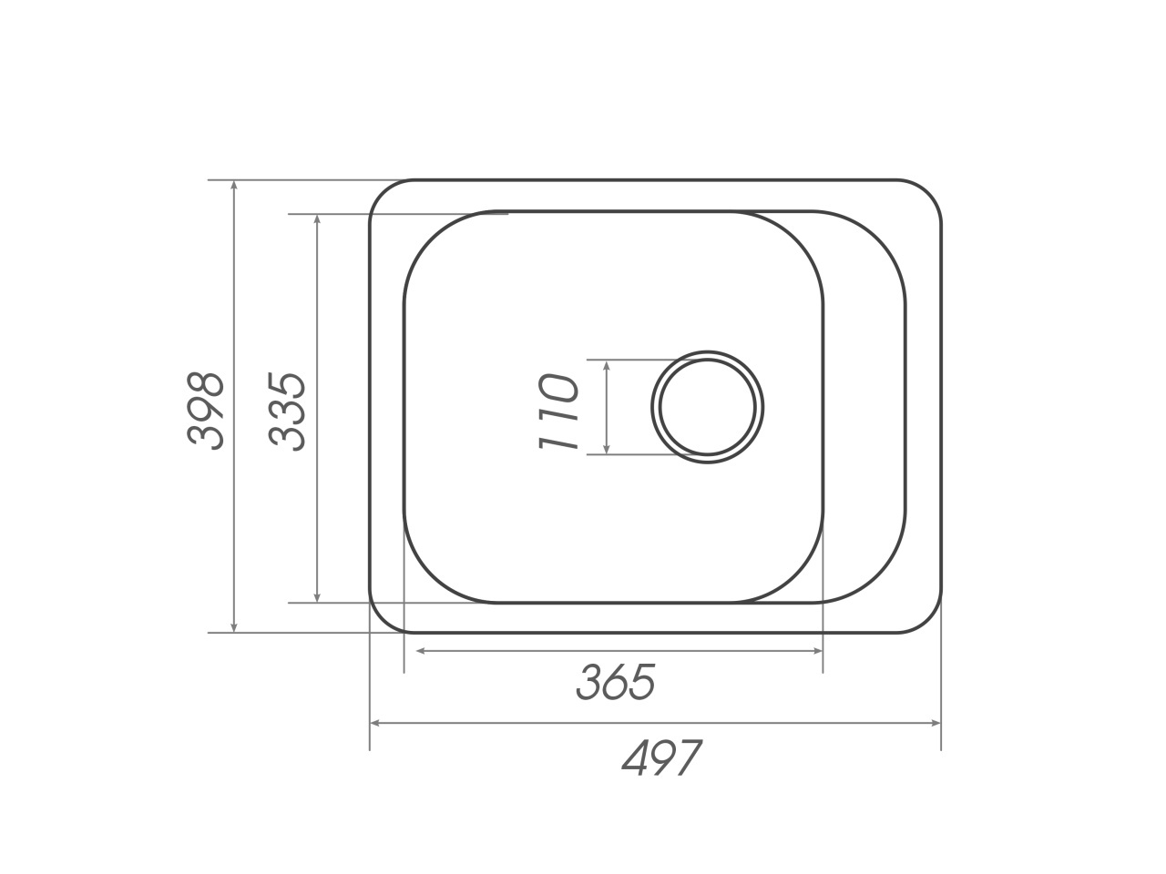 Chiuveta de bucătărie Elefant Premium Korrado , Nisip 497x398 mm - 2 | YEO