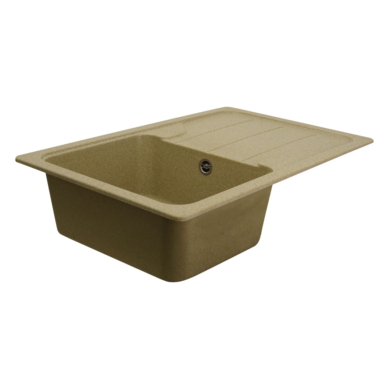 Chiuvetă din compozit de granit pentru bucătărie ELEFANT PREMIUM 7850 VERONA Bej 775 x 495 mm - 3 | YEO