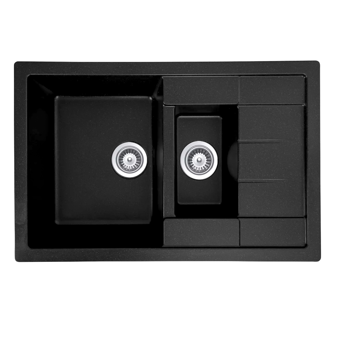 Pachet Chiuveta Bucatarie Elefant Toskana Negru metalic 775x495 mm + Baterie 3008A negru metalic Germece - 2 | YEO