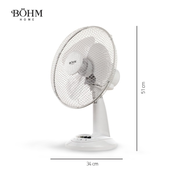 Ventilator de Birou 12" BÖHM BLTF-1203 Număr viteze 3, 40 W