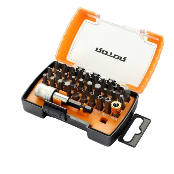 Set biti de impact cu suport, 32 piese ROTOR RBB32