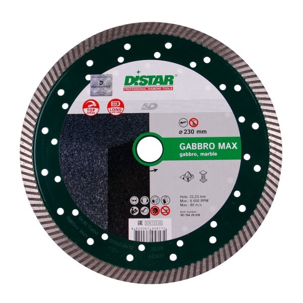 Disc diamantat Distar Gabbro granit, 230 mm Top Speed si Calitate