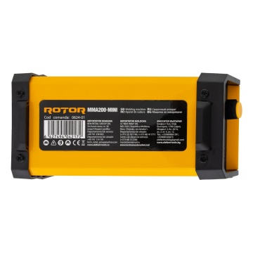 Aparat de sudura LCD Color ROTOR MMA200-MINI, 200 A - Img 6