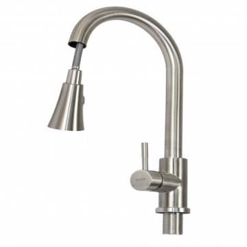 Baterie bucatarie MIXXUS SUS-014-B din otel inoxidabil, Monocomanda, Racorduri incluse - Img 4