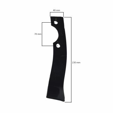 Cutit stanga pentru ax Ø20 mm, 230mm x 40mm, Elefant - Img 5