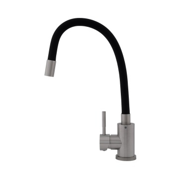FB-011 Ref Black – Baterie bucătărie SUS 304 cu pipă flexibilă neagră VITAL FLOW - Img 2