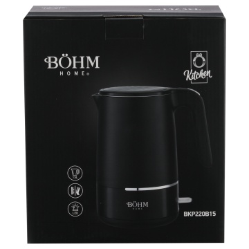 Fierbator electric BÖHM HOME BKP220B15, 1850-2200 W, 1,5 L, interior din otel inoxidabil, oprire automata - Img 13