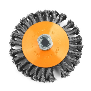 Perie de sarma conica cu noduri ROTOR 125mm M14 - Img 1