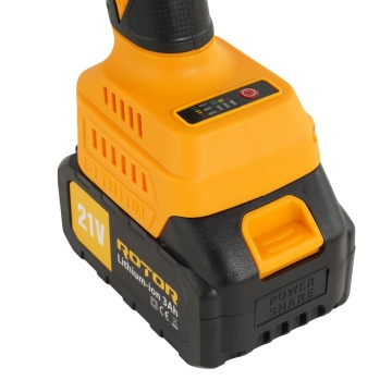 Polizor unghiular cu doi acumulatori ROTOR RAG21 21V/3 Ah, 820 W, 8500 rpm, Brushless - Img 3
