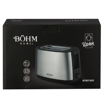Prajitor de paine BÖHM HOME BTM75HS, 650-750 W, 7 niveluri de prajire, otel inoxidabil, crom - Img 13