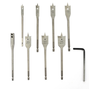 Set burghie plate pentru lemn 9 buc 10-25mm ROTOR RBP9 - Img 1