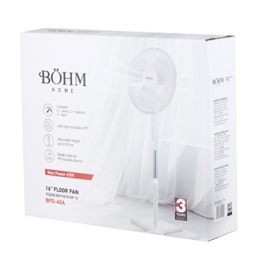Ventilator de podea 16" BÖHM BFD-40A, 45W, 3 trepte de viteză - Img 5