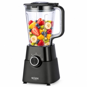 Blender de masa BÖHM Home BTBP60B15, 600 W, 1,5 L, 2 viteze + Pulse, 4 lame