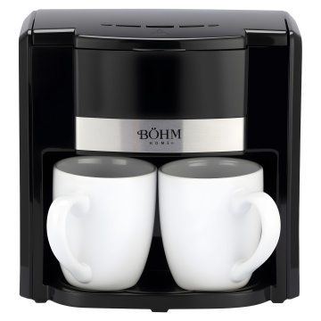 Cafetiera cu filtru BÖHM HOME BDCM6050B2C, 420-500 W, 0,6 L, 2 cesti, filtru permanent, 2 cani ceramice - Img 2