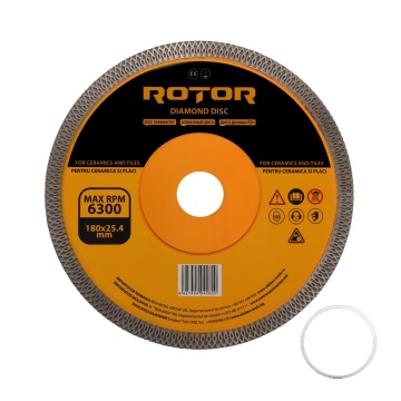 Disc diamantat pentru ceramica ultra subtire ROTOR 180*25,4 - Img 1