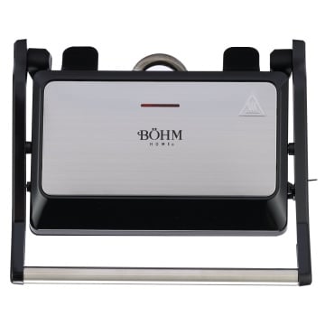 Gratar electric BÖHM HOME BEGM100S, 1000 W, placi reversibile grill / plane, deschidere 180° - Img 5